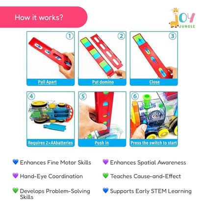 Train Toy Domino Set for Kids  with Sound Effects