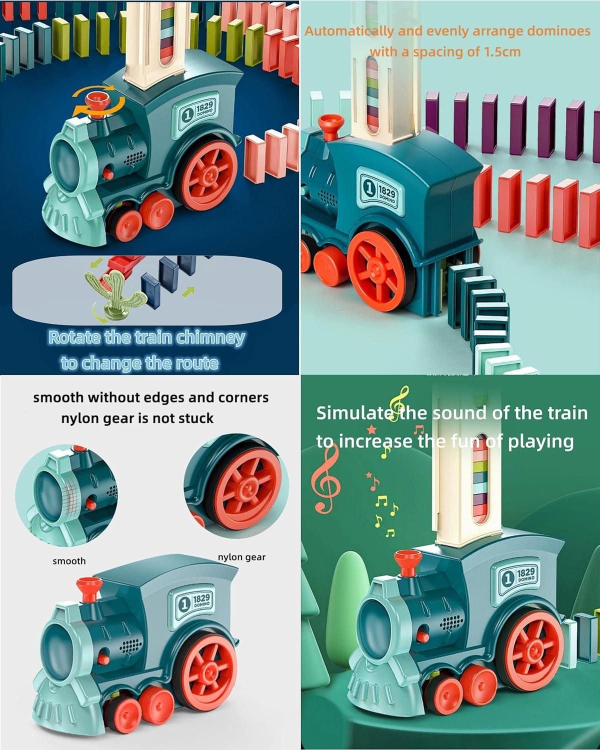 Train Toy Domino Set for Kids  with Sound Effects